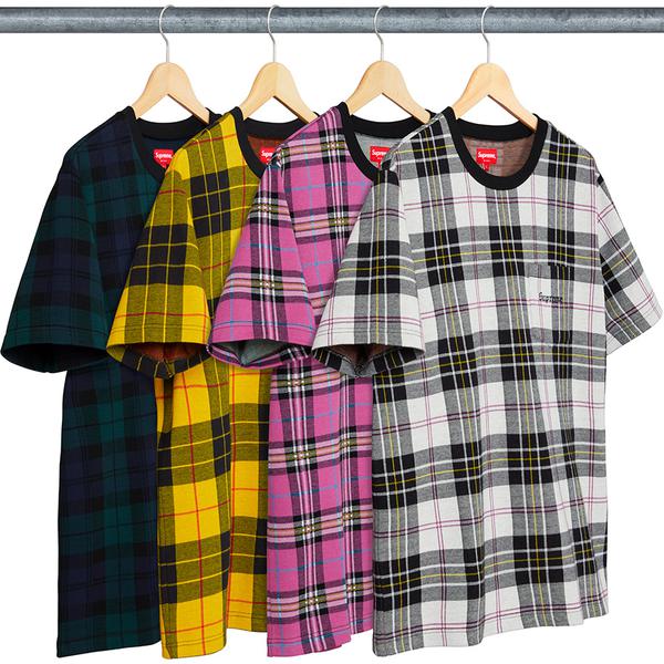 Supreme Jacquard Tartan Plaid Pocket Tee releasing on Week 10 for spring summer 2018