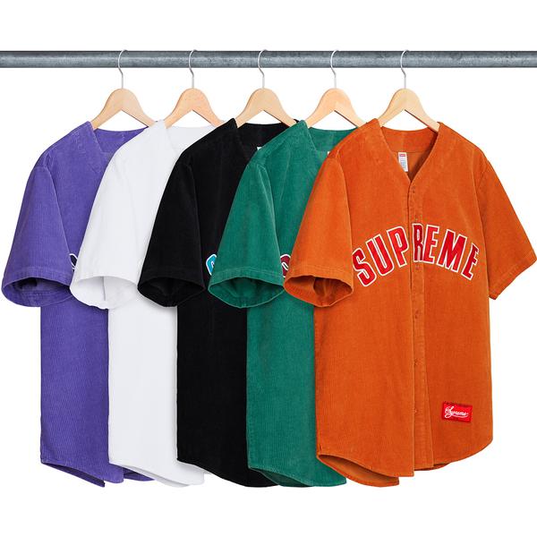 Supreme Corduroy Baseball Jersey for spring summer 18 season