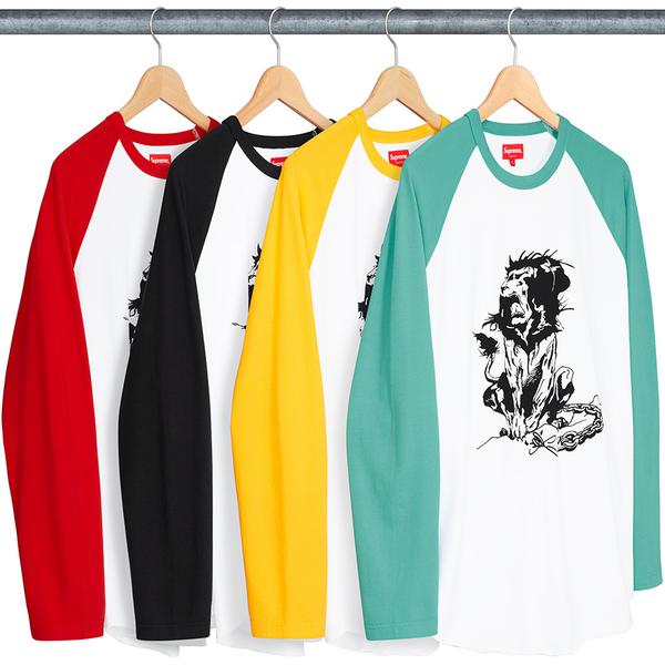 Supreme Lion Raglan Baseball Top releasing on Week 11 for spring summer 2018