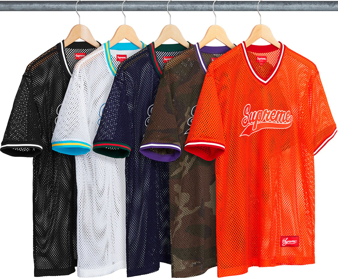 supreme mesh baseball jersey