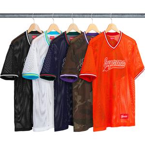 supreme mesh baseball jersey