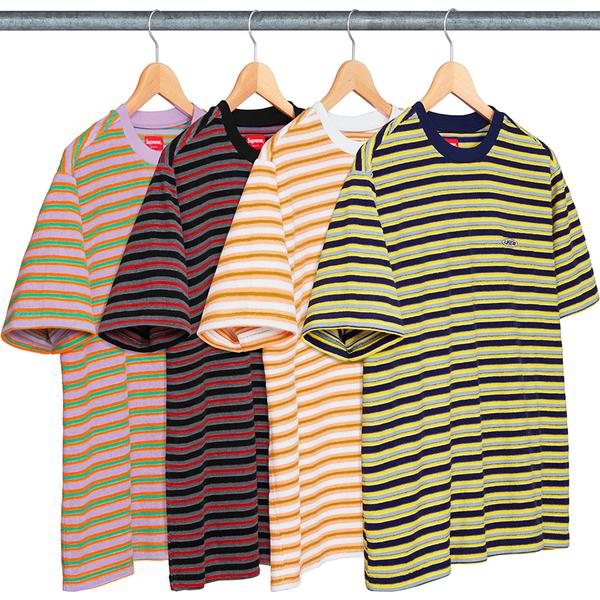 Supreme Multi Stripe Terry Tee for spring summer 18 season