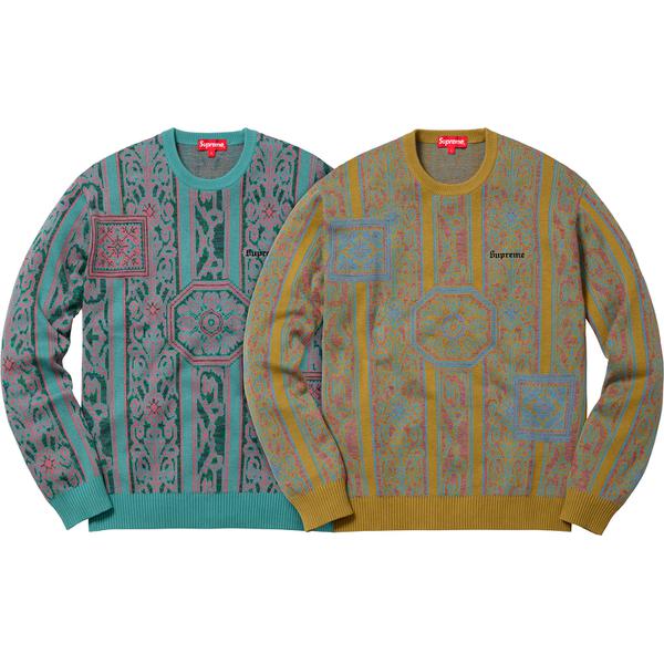 Supreme Tapestry Sweater releasing on Week 5 for spring summer 2018