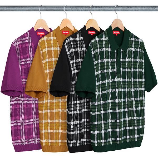Supreme Plaid Knit Polo releasing on Week 13 for spring summer 2018