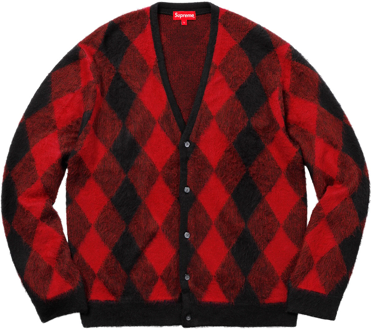 Brushed Argyle Cardigan - spring summer 2018 - Supreme