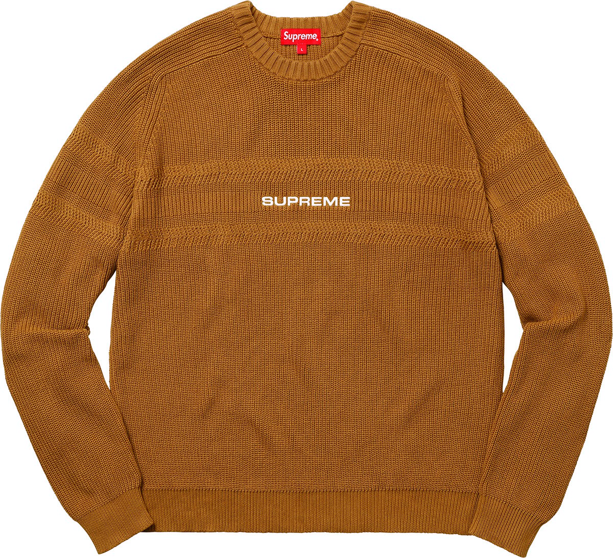 国内全数検品 Supreme - Supreme chest stripe raglan sweater 18ssの ...