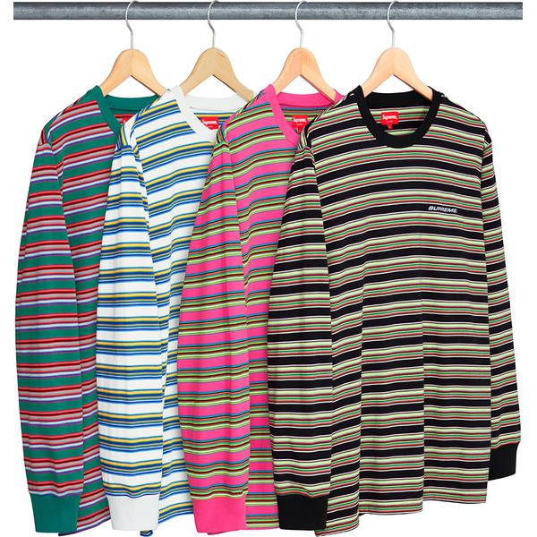 Supreme Multi Stripe L S Top releasing on Week 2 for spring summer 2018