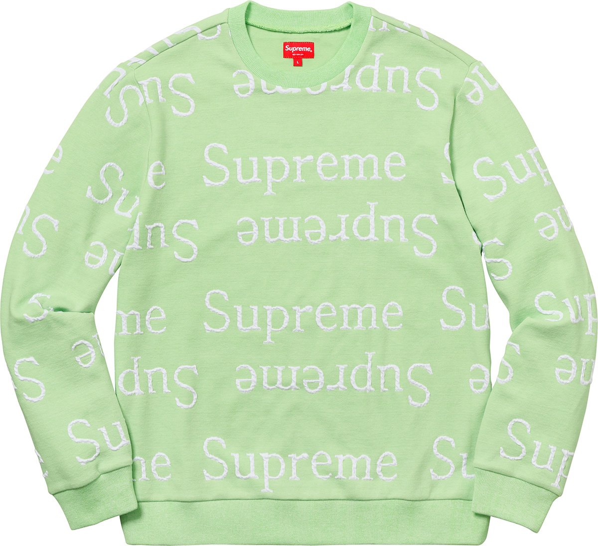 Jacquard Logo Crewneck   spring summer    Supreme