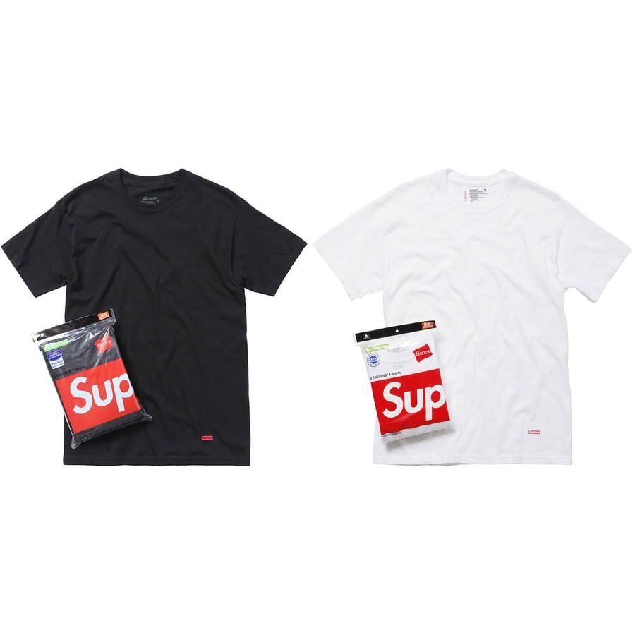 Details on Supreme Hanes Tagless Tees (3 Pack) from spring summer 2019 (Price is $28)