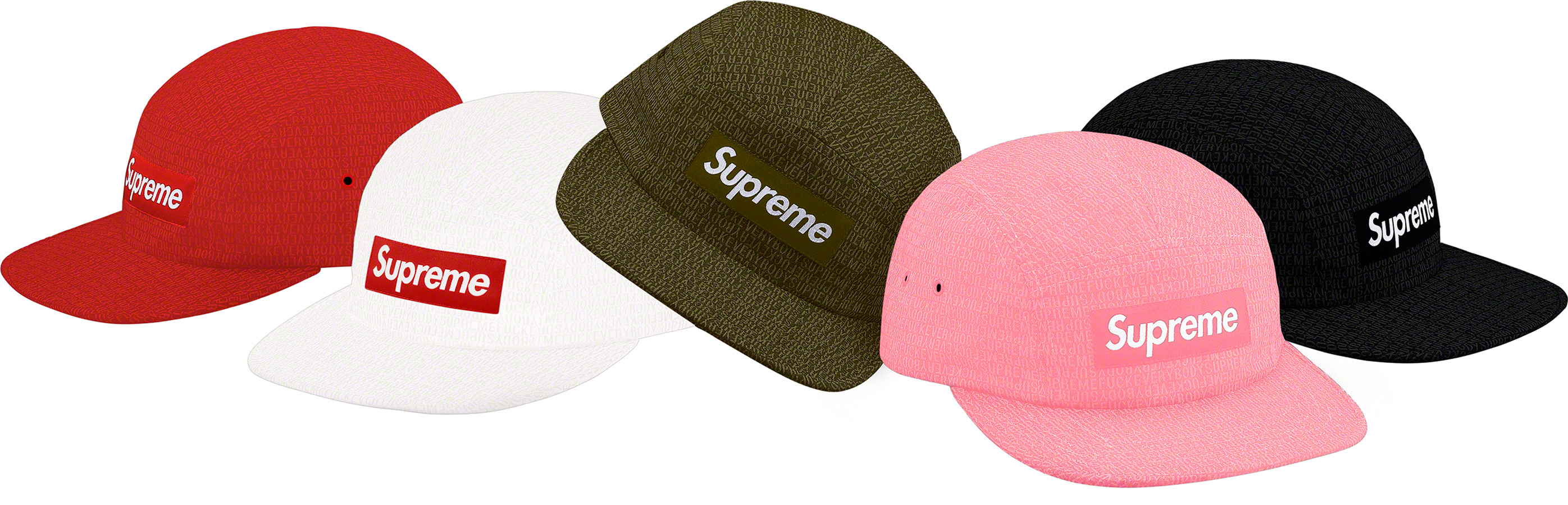 Supreme Fuck Everybody Jacquard Camp Cap