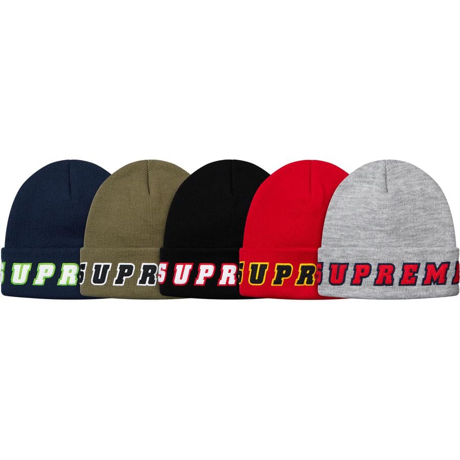 Supreme Felt Logo Beanie released during spring summer 19 season