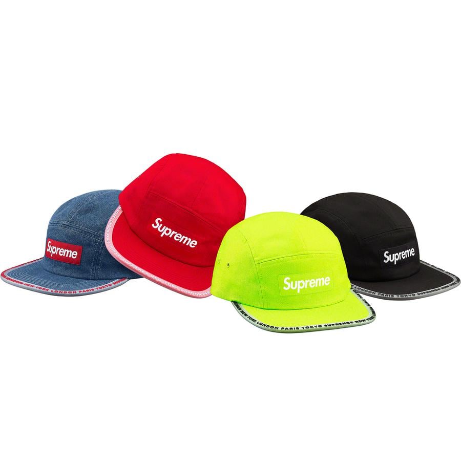 Supreme Worldwide Visor Tape Camp Cap releasing on Week 4 for spring summer 2019