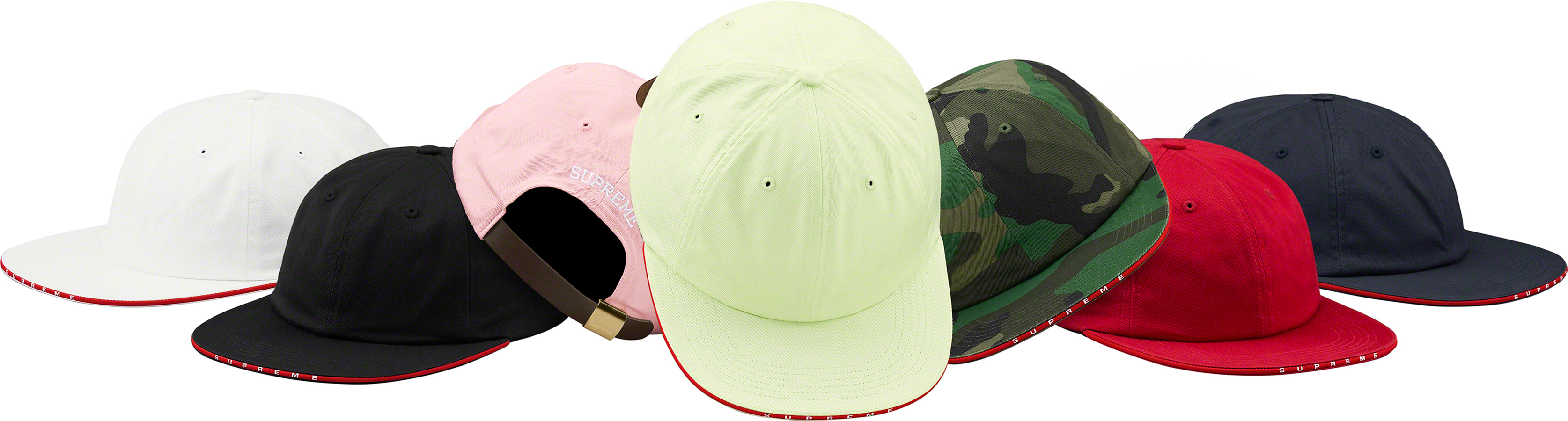 supreme Visor Logo 6-Panel Woodland Camo