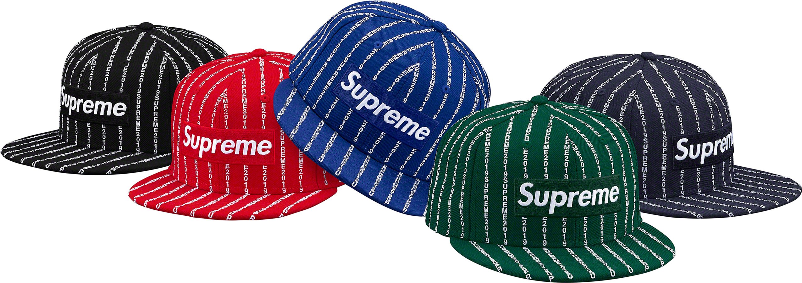 7 3/4 Supreme Text Stripe New Era シュプリーム