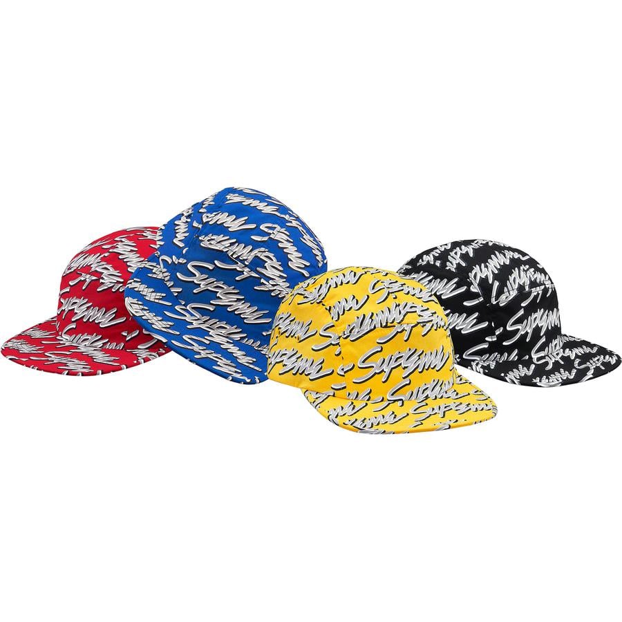 Supreme Signature Script Logo Camp Cap released during spring summer 19 season