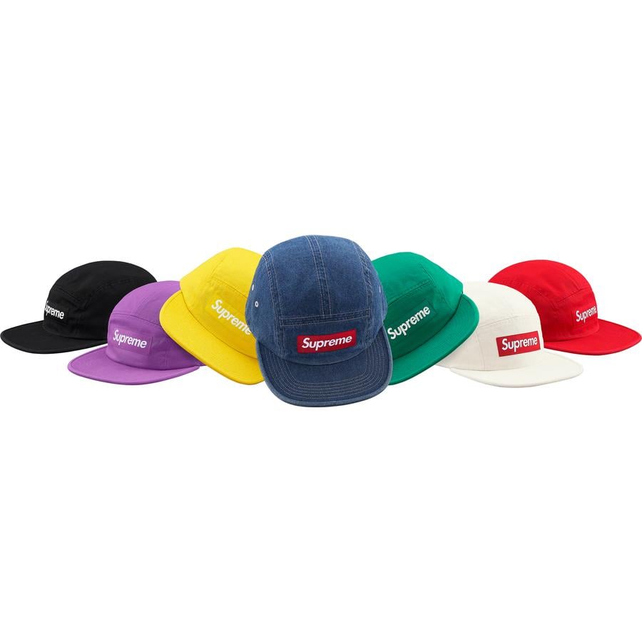 Supreme Washed Chino Twill Camp Cap released during spring summer 19 season