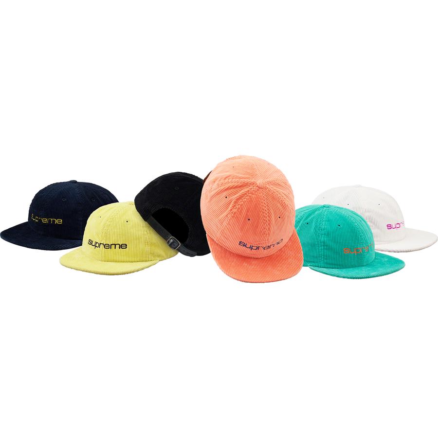Supreme Corduroy Compact Logo 6-Panel releasing on Week 0 for spring summer 19