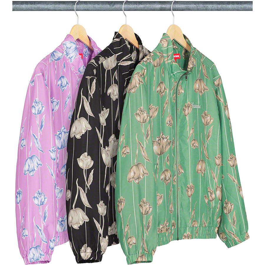 Details on Floral Silk Track Jacket from spring summer
                                            2019 (Price is $228)