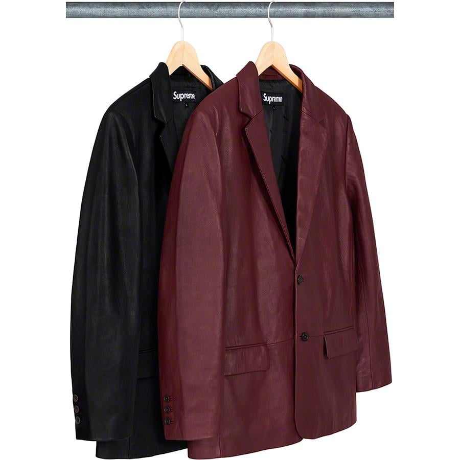 Supreme Leather Blazer released during spring summer 19 season