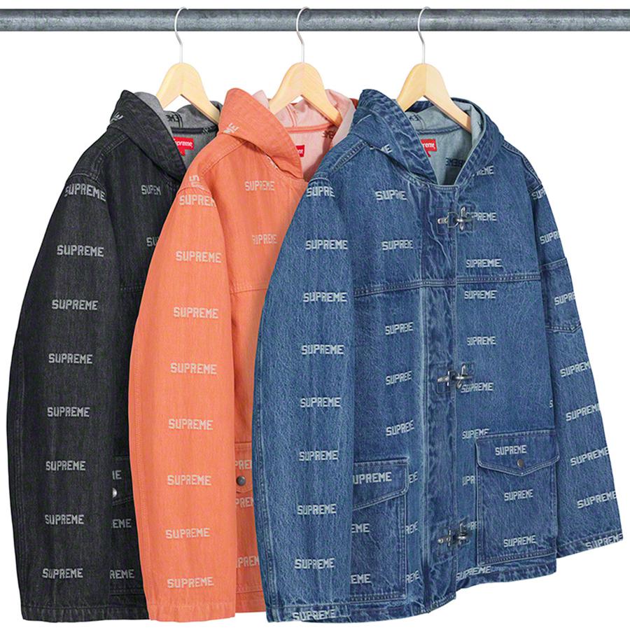 Supreme Logo Denim Turnout Jacket released during spring summer 19 season