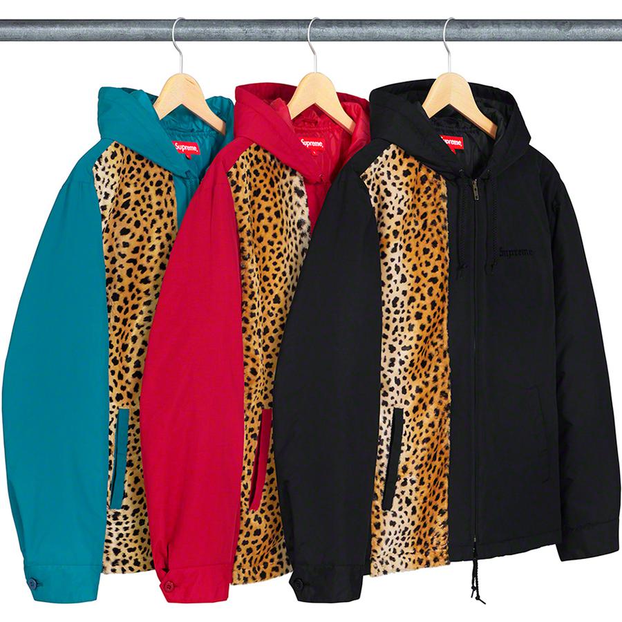 Supreme Cheetah Hooded Station Jacket released during spring summer 19 season