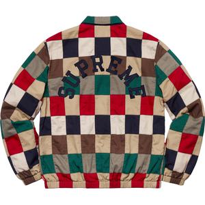 patchwork harrington jacket