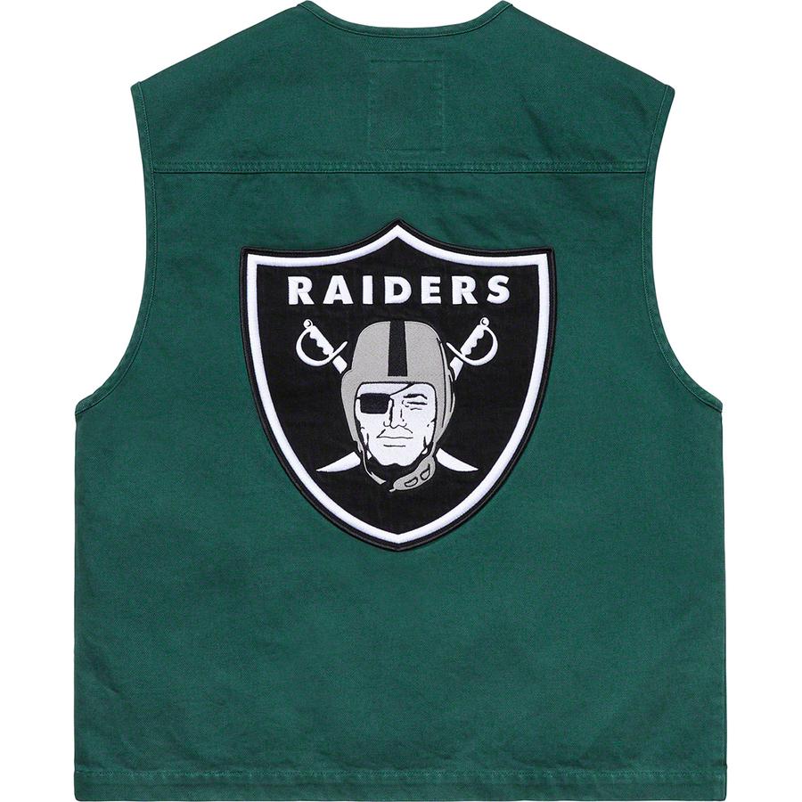 Details on Supreme NFL Raiders '47 Denim Vest  from spring summer
                                                    2019 (Price is $158)