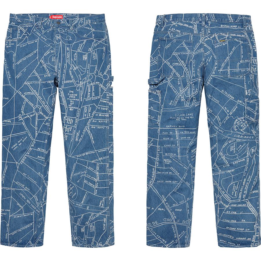 定番爆買い】 Supreme - Supreme Gonz Map Denim Painter Pant 32の ...