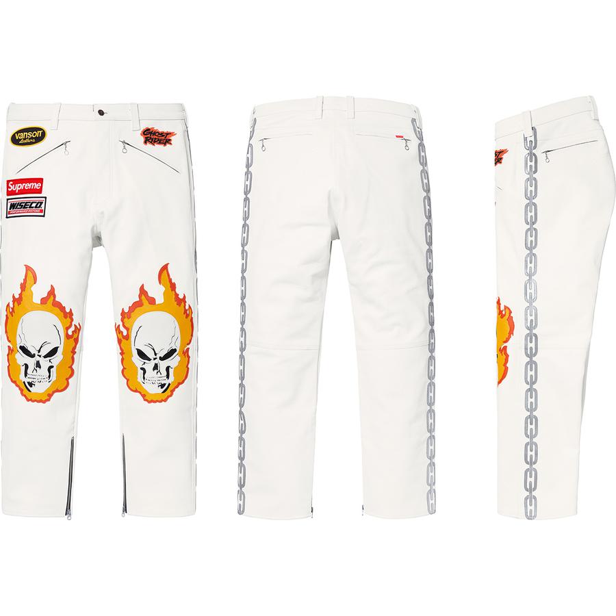 Details on Supreme Vanson Leathers Ghost Rider© Pant  from spring summer
                                                    2019 (Price is $1098)