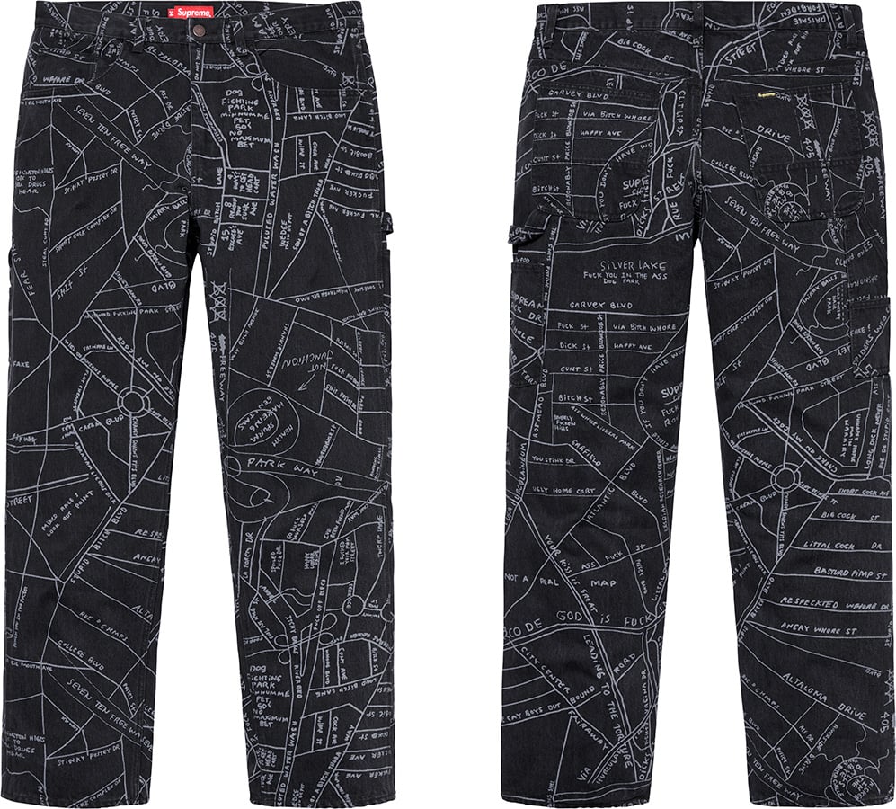 Gonz Map Denim Painter Pant - spring summer 2019 - Supreme