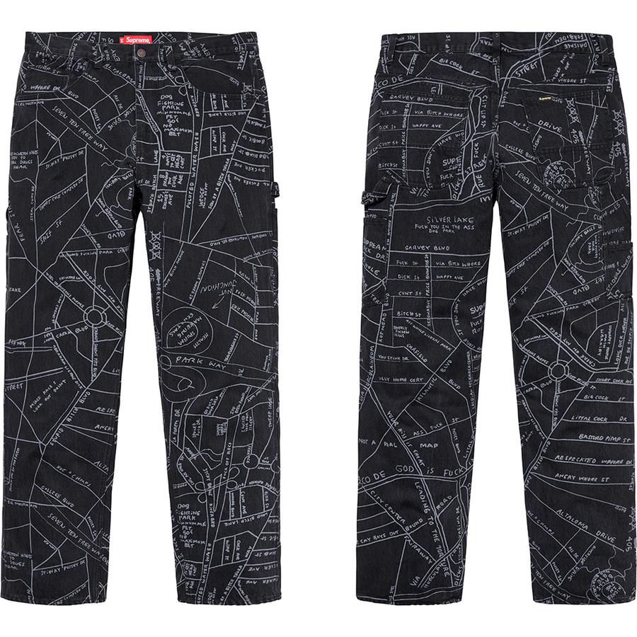 Details on Gonz Map Denim Painter Pant from spring summer 2019 (Price is $158)