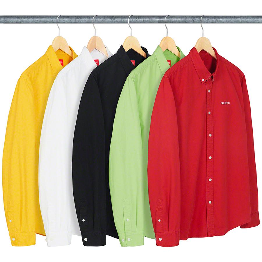 Supreme Washed Twill Shirt released during spring summer 19 season