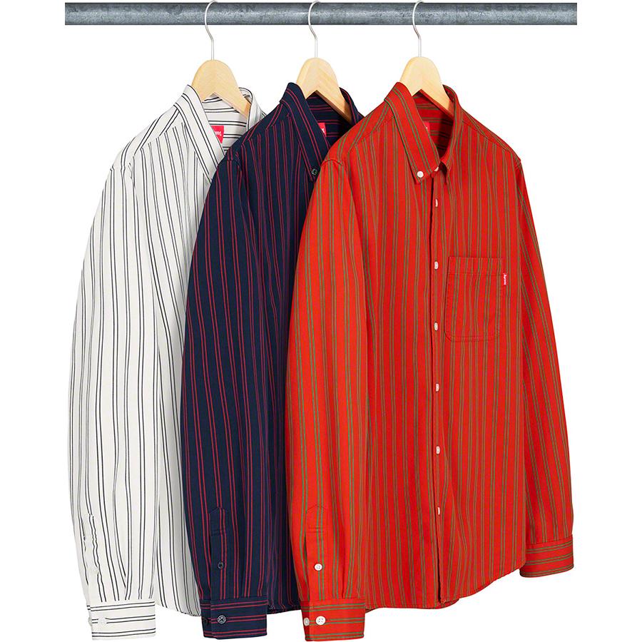 Supreme Stripe Twill Shirt released during spring summer 19 season