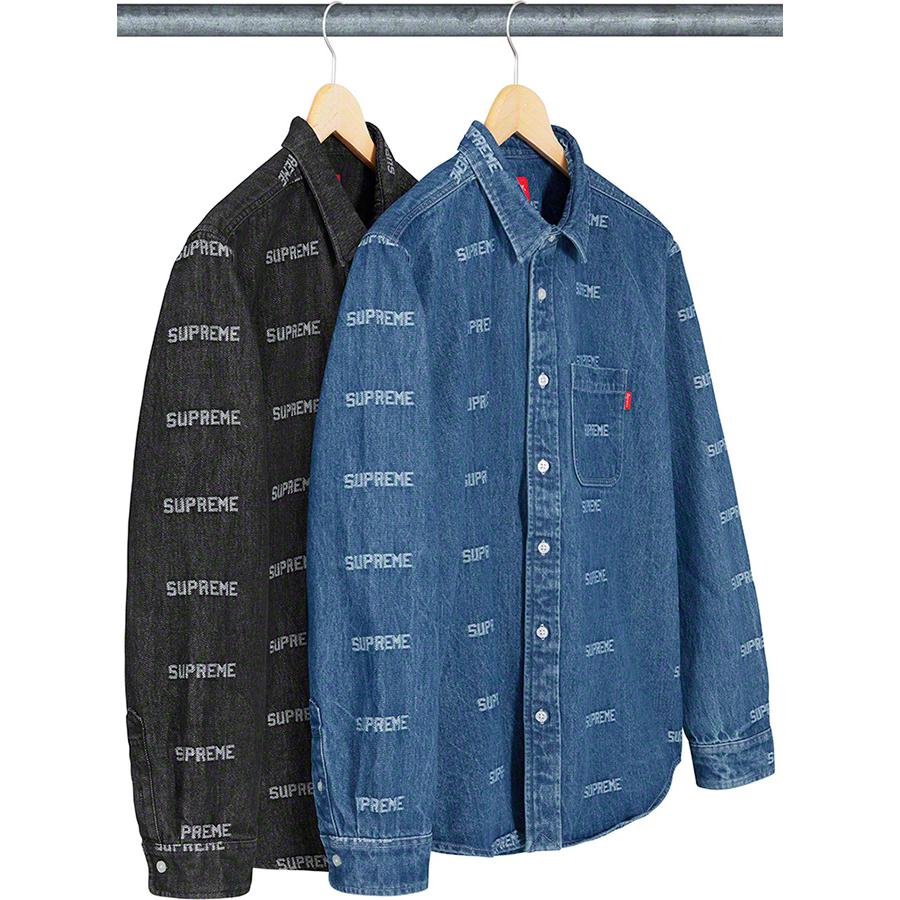 Supreme Logo Denim Shirt for spring summer 19 season