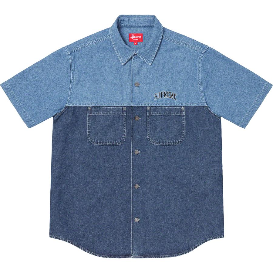Details on 2-Tone Denim S S Shirt  from spring summer
                                                    2019 (Price is $128)