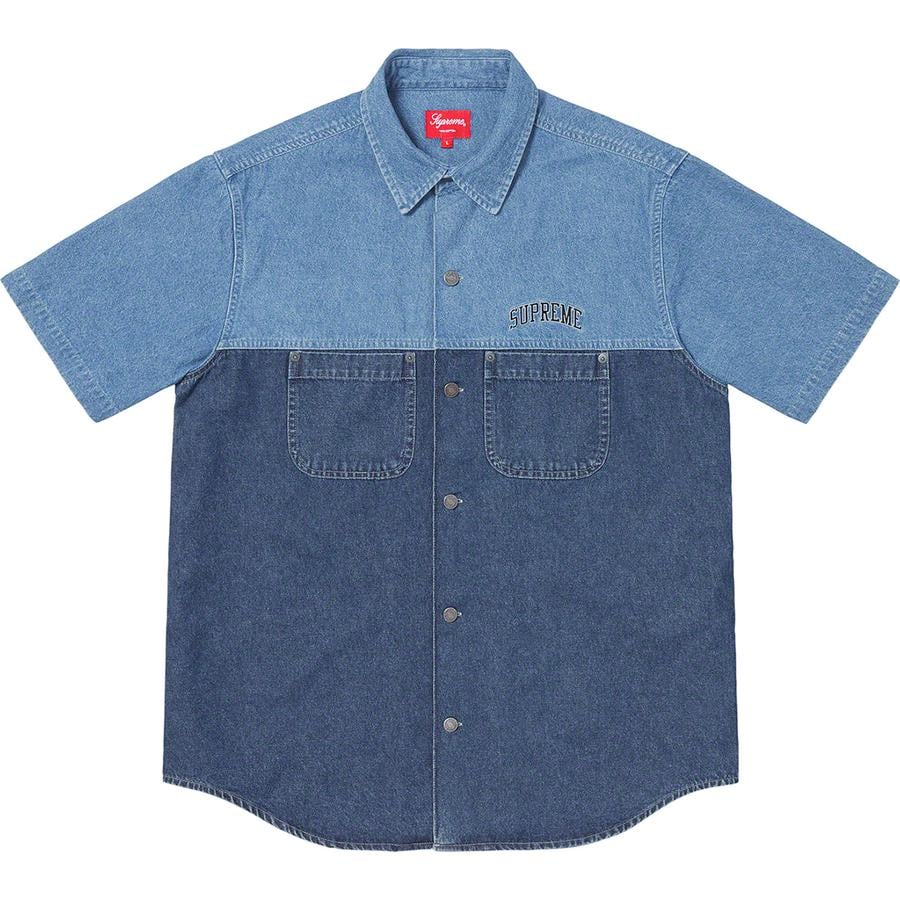 Details on 2-Tone Denim S S Shirt  from spring summer
                                                    2019 (Price is $128)