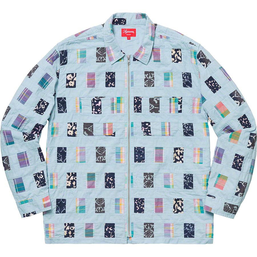 Details on Patchwork Zip Up Shirt  from spring summer 2019 (Price is $178)