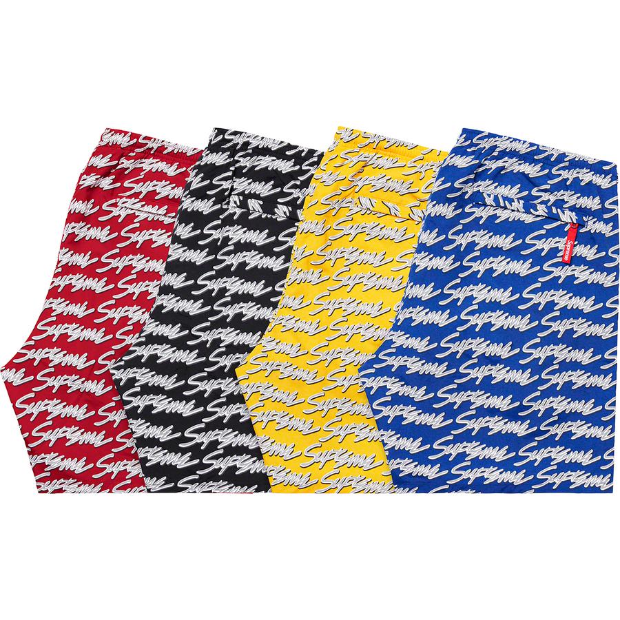 Details on Signature Script Logo Water Short from spring summer 2019 (Price is $118)