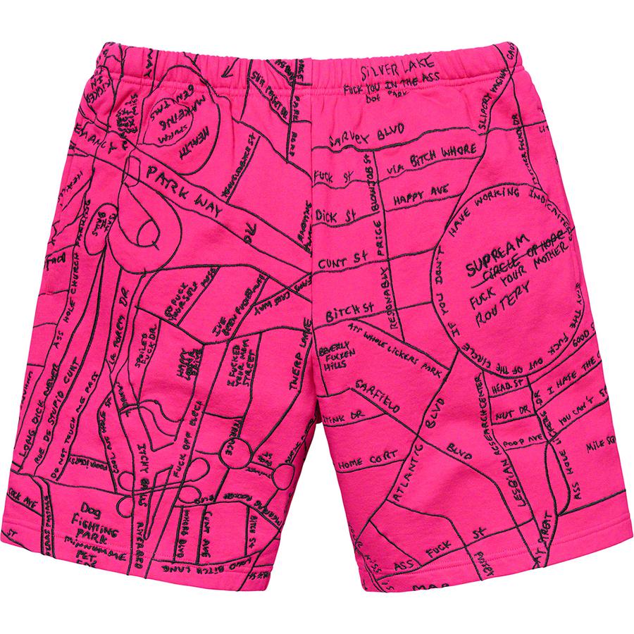 Details on Gonz Embroidered Map Sweatshort GonzSweatShort1 from spring summer
                                                    2019 (Price is $168)