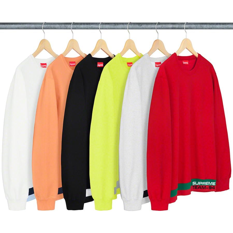 Supreme Rib Stripe Crewneck for spring summer 19 season