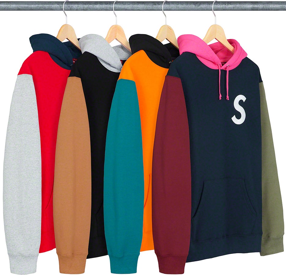 Supreme S Logo Colorblocked Hooded19SS-