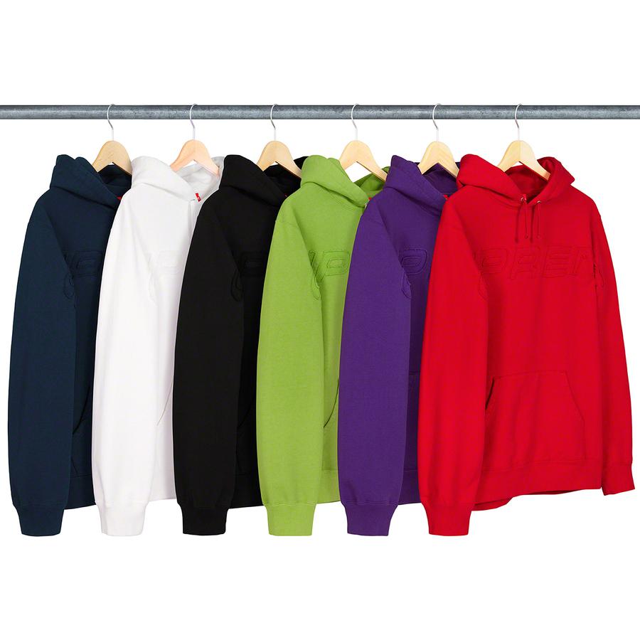 Supreme Set In Logo Hooded Sweatshirt releasing on Week 0 for spring summer 2019