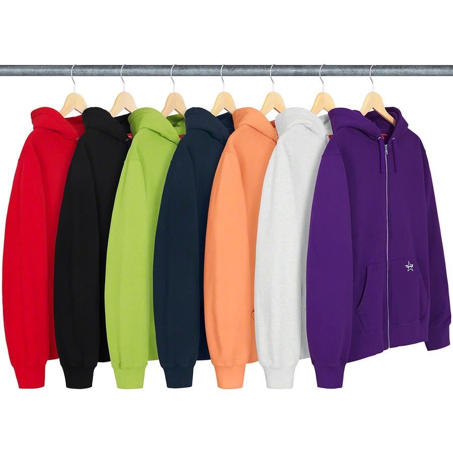 Supreme Star Zip Up Sweatshirt for spring summer 19 season