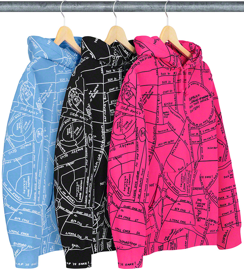 Gonz Embroidered Map Hooded Sweatshirt - Supreme Community