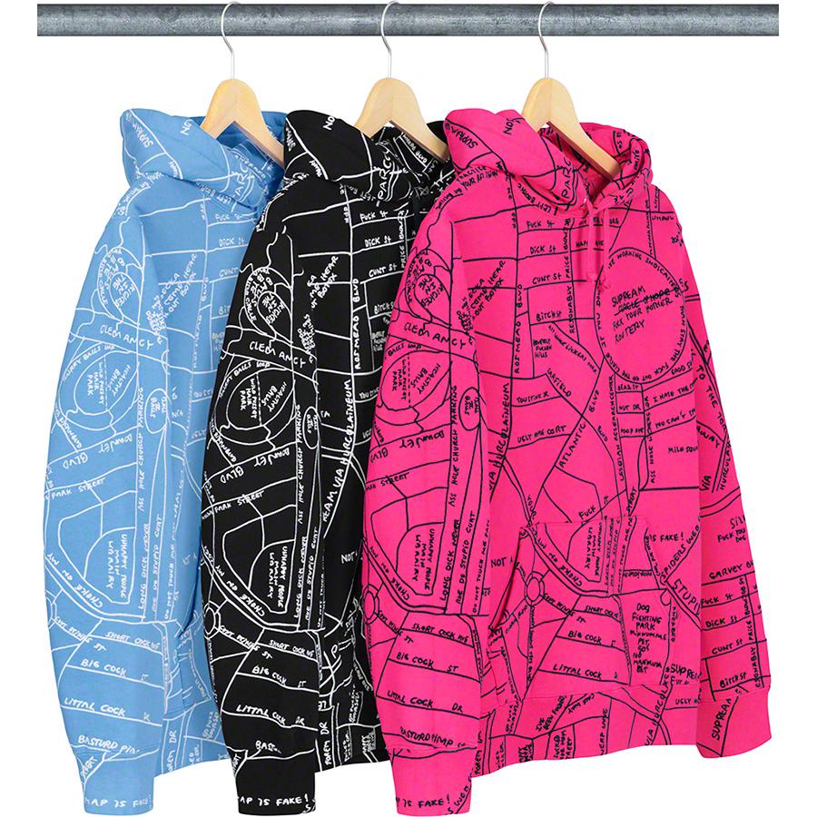 Details on Gonz Embroidered Map Hooded Sweatshirt from spring summer
                                            2019 (Price is $248)