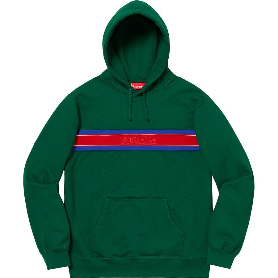 Details on Chest Stripe Logo Hooded Sweatshirt  from spring summer 2019 (Price is $158)