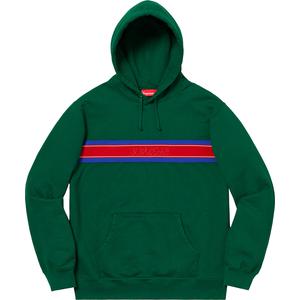 supreme chest stripe logo hoodie