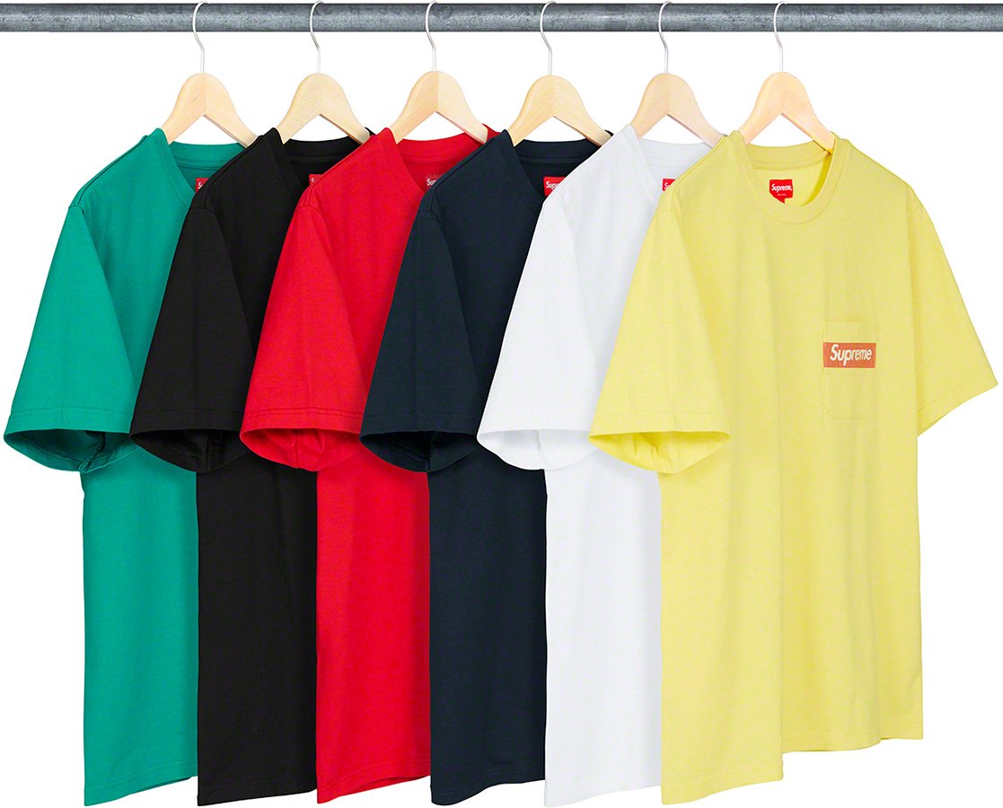 supreme striped pocket tee