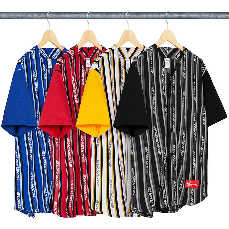 Supreme Jacquard Logo Baseball Jersey releasing on Week 7 for spring summer 2019