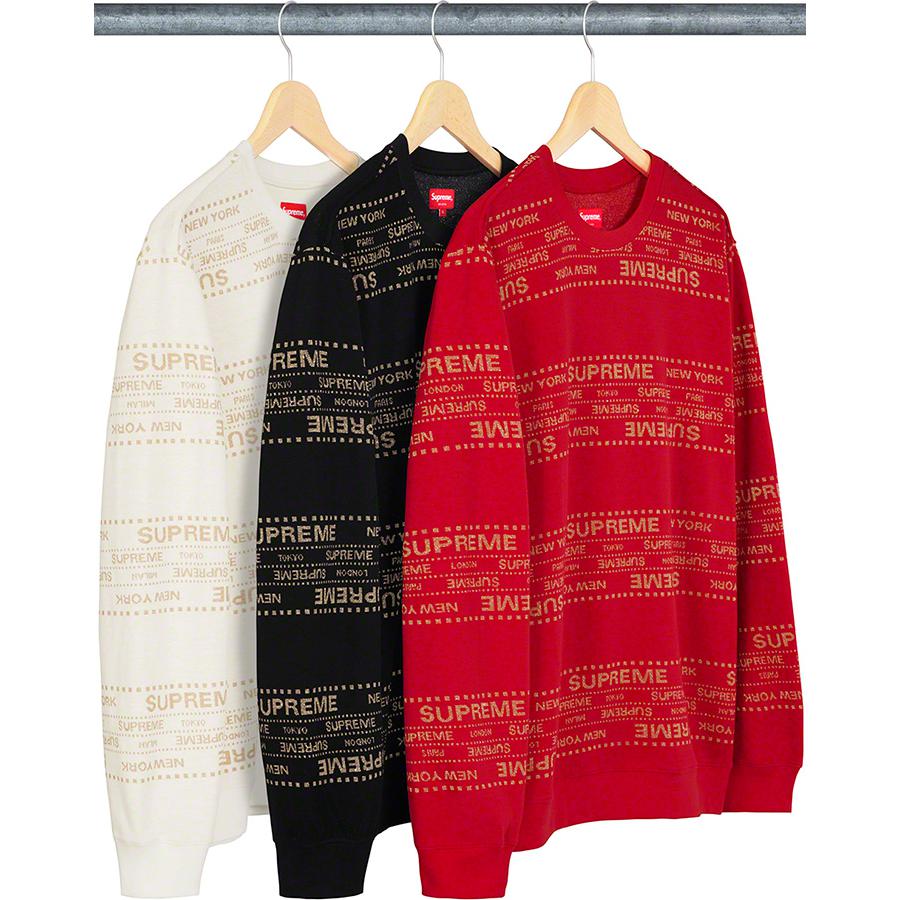 スウェット込み L Supreme Metallic Jacquard Crewneck